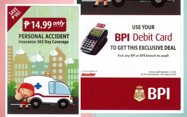 P14.99 BPI/MS Personal Accident Insurance – 365 Day Coverage