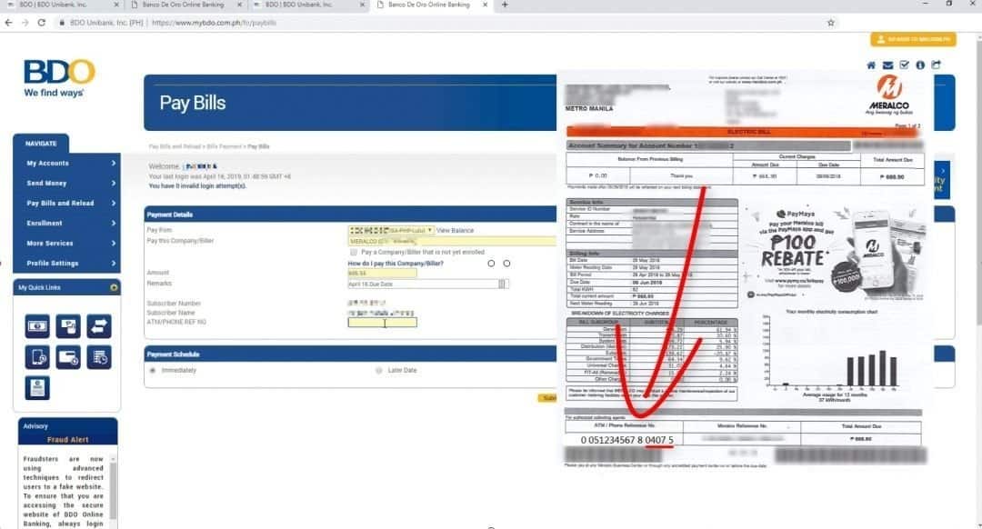 Meralco Payment Past Due Date