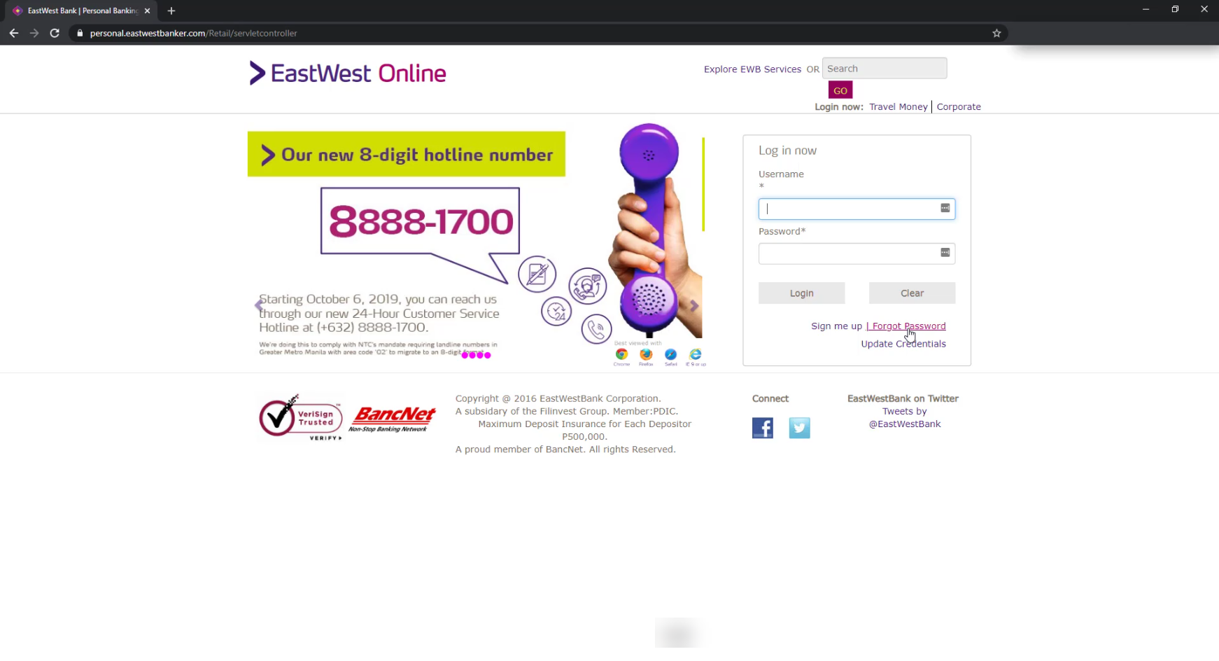 Eastwest savings account