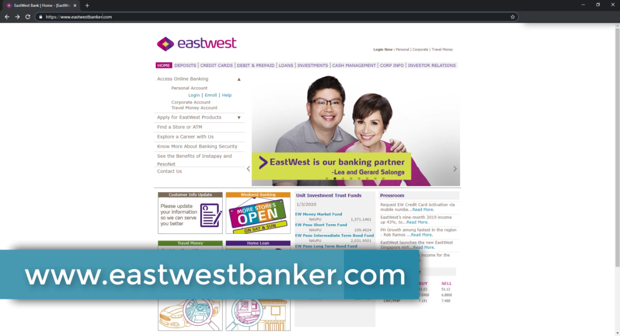 Eastwest Bank Online Account How to Update your Security Questions