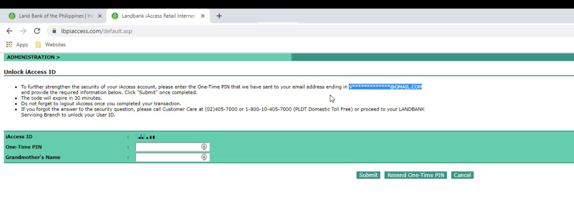 How To Unlock My Landbank Iaccess Account Unlock Landbank Iaccess