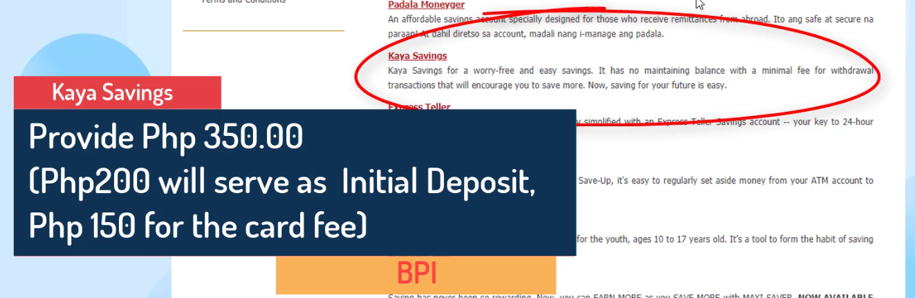 Bpi Requirements And Process How To Open Bpi Savings Account 9721